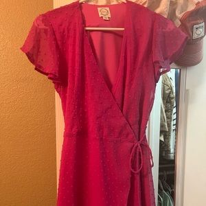 Francesca’s Fuschia Wrap Dress